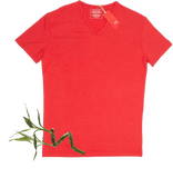 Men's Bamboo V Neck T-Shirt (S/S Emb )